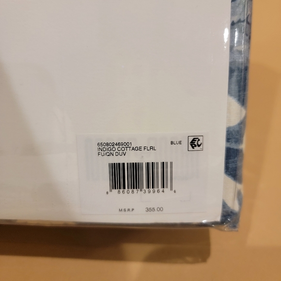 Ralph Lauren Indigo Cottage Floral FULL / QUEEN Duvet Cover - Picture 7 of 7